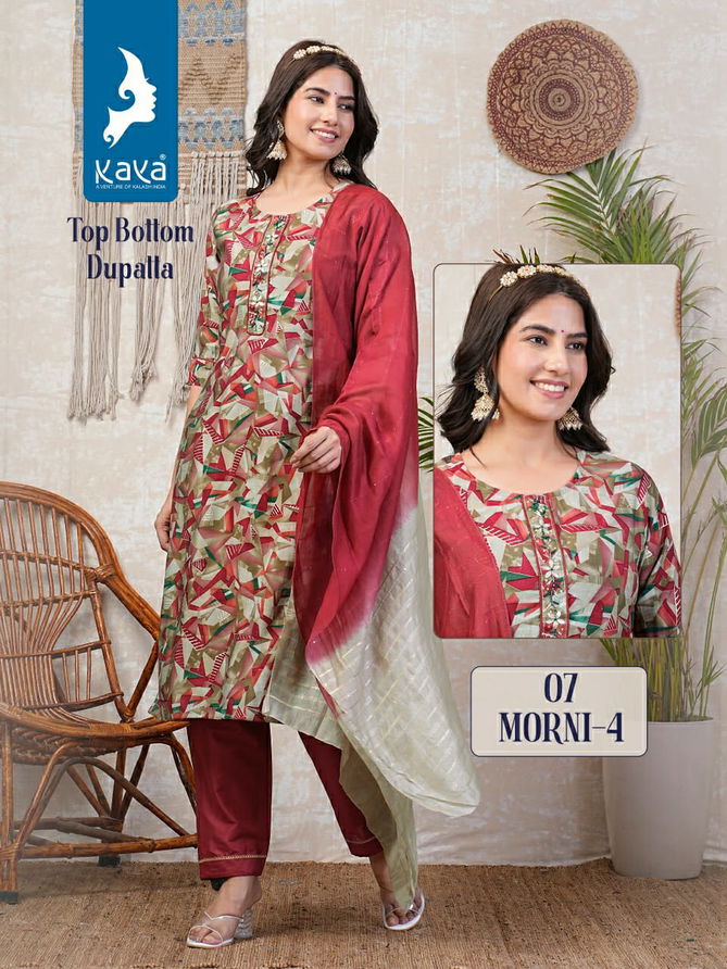 Morni 4 By Kaya Casual Wear Printed Kurti With Bottom Dupatta Wholesalers In Delhi